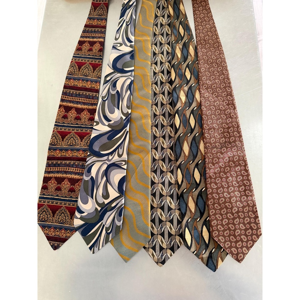 6 vintage neck ties silk mixed for crafting or evening out